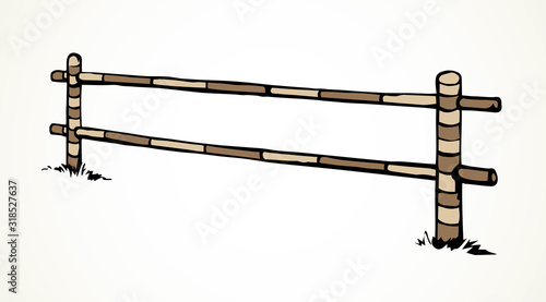 Barrier for horse racing. Vector drawing