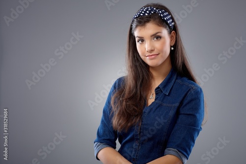 Portrait of attractive young woman