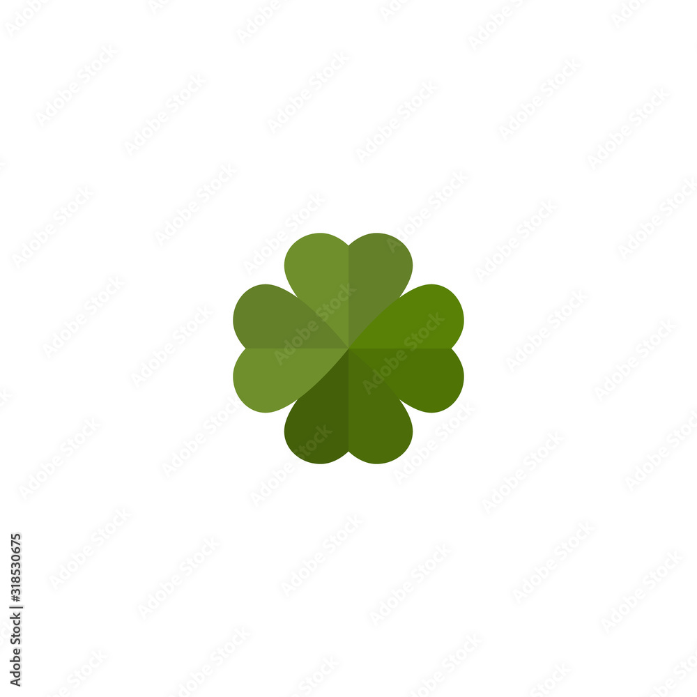 Clover leaf icon silhouette simple design Clover leaf icon silhouette simple design