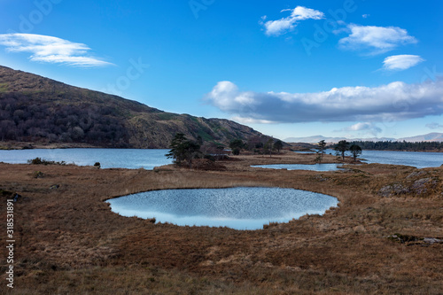 Fototapeta Naklejka Na Ścianę i Meble -  Landscape shot Lake Kerry Ireland 
