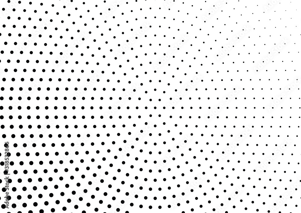 Abstract halftone dotted background. Monochrome pattern with dot and circles.  Vector modern futuristic texture for posters, sites, business cards, postcards, interior design, labels and stickers.