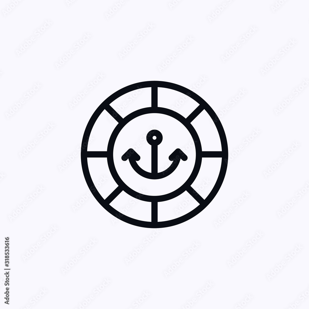 Anchor icon isolated on white background Anchor icon isolated on white background