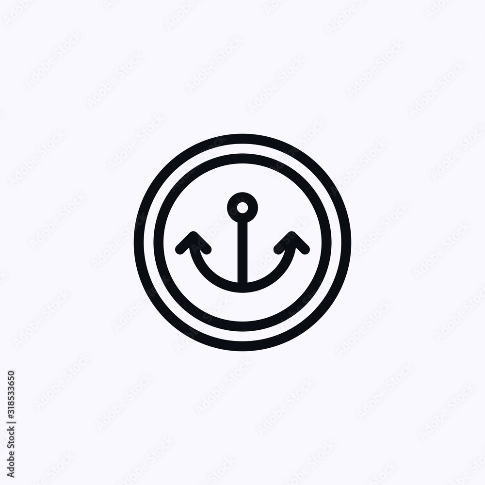 Anchor icon isolated on white background Anchor icon isolated on white background