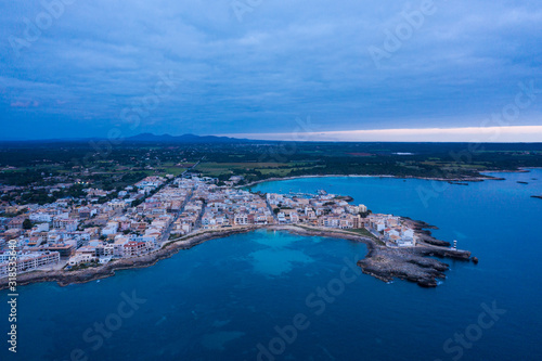 Aerial view of the Colonia de Sant Jordi resort town