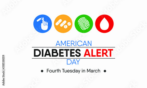 Vector illustration on the theme of American Diabetes Alert day observed on fourth Tuesday in March.