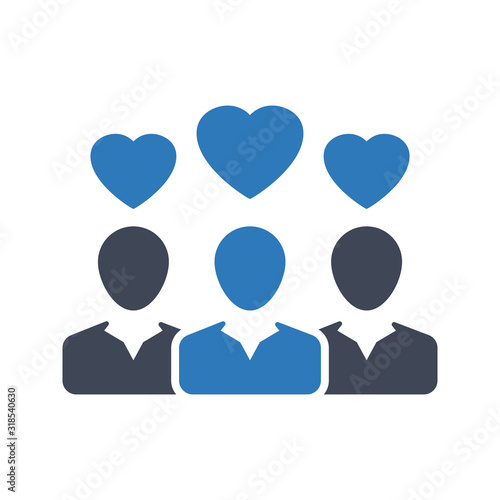 Charity donation fundraising icon