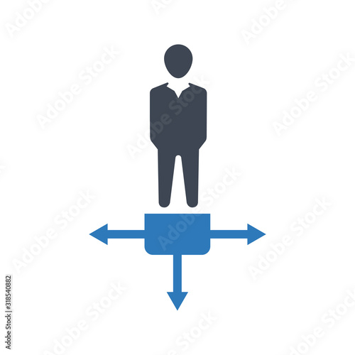 Business decision icon