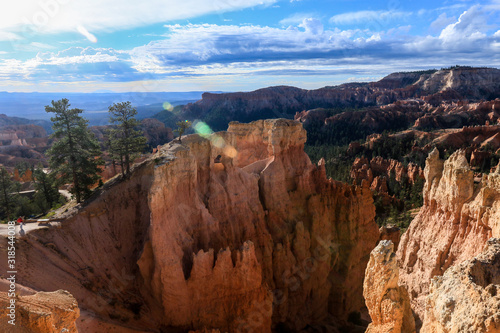 Panoramic View to the Nature of the Bryce Canyon National Park, USA