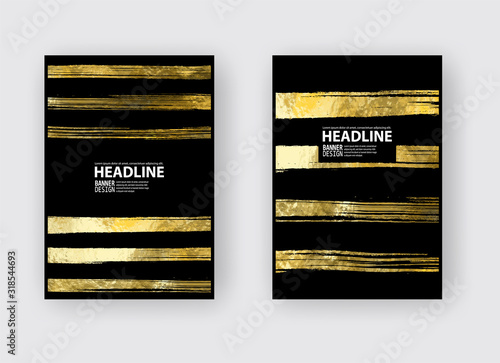 Vector Black and Gold Design Templates. Abstract illustration eps10