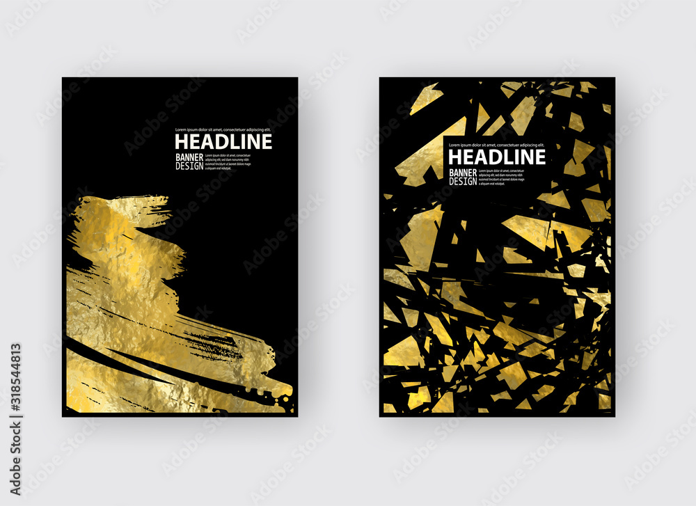 Vector Black and Gold Design Templates. Abstract illustration eps10 ...