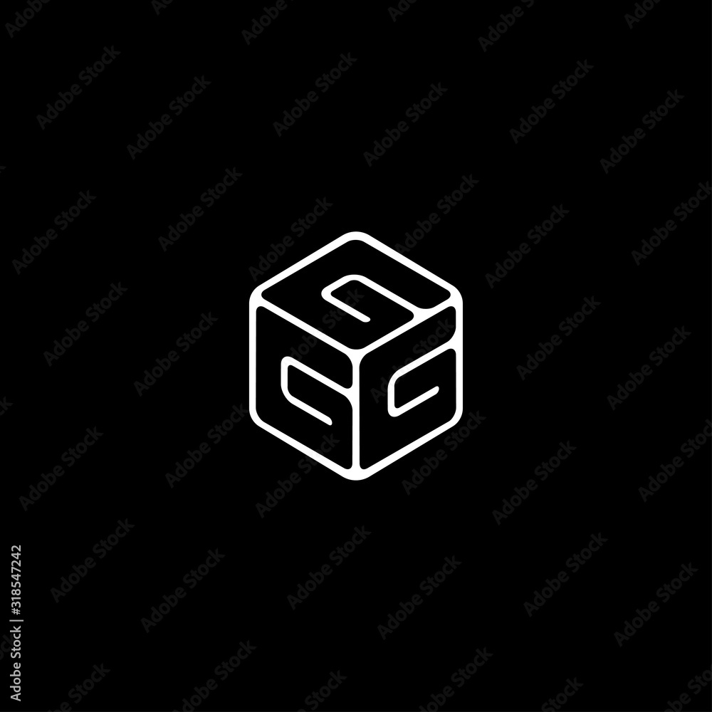 Monogram G letter logo vector with hexagon cube shape Monogram G letter logo vector with hexagon cube shape