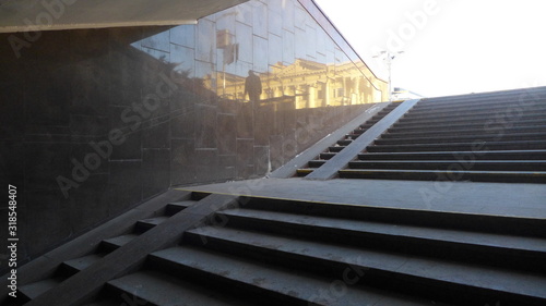 Metro stairs in the city