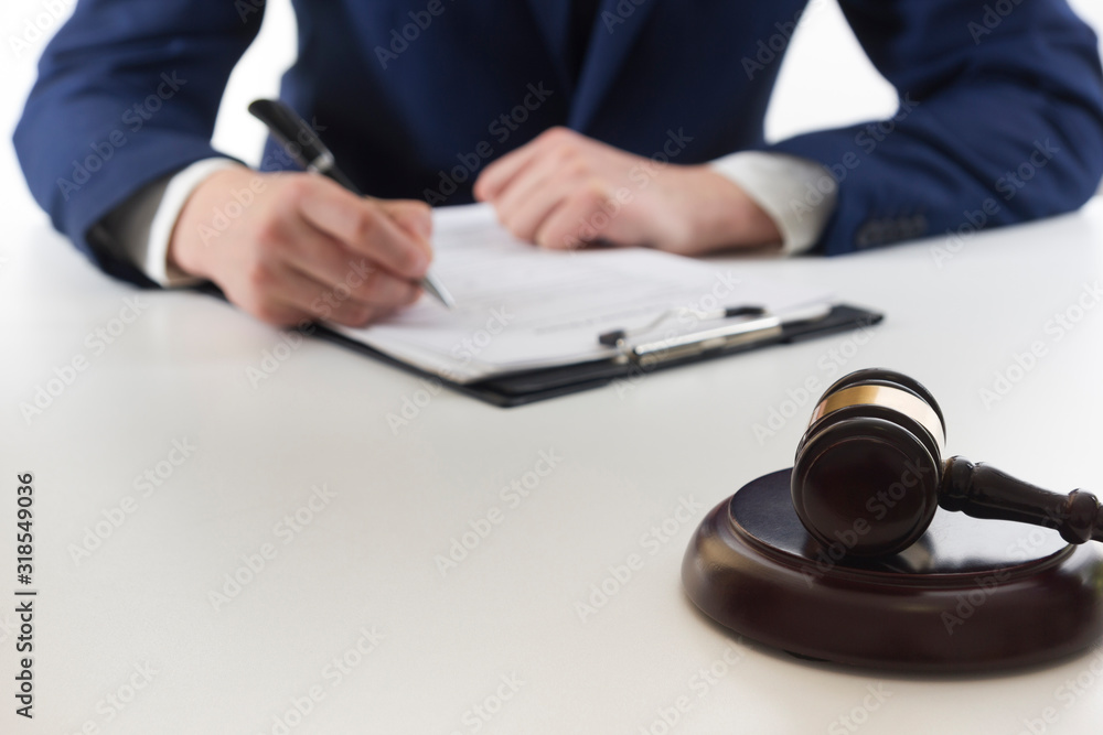 Law, advice and Legal services concept. Lawyer and attorney having team meeting at law firm. Law, advice and Legal services concept. Lawyer and attorney having team meeting at law firm.