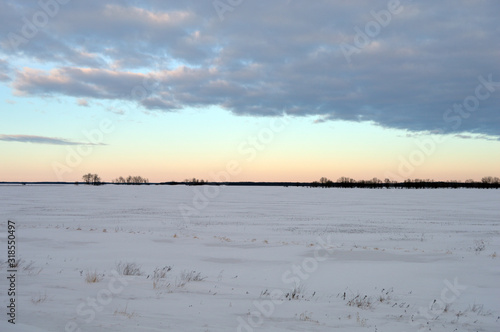 Tableau sur toile Plaine enneigée Manitoba