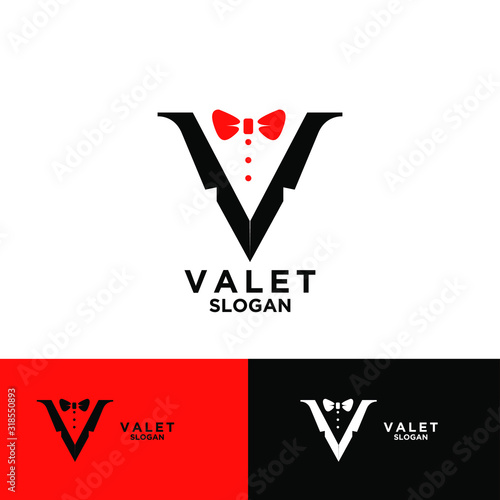 valet logo icon design vector illustration