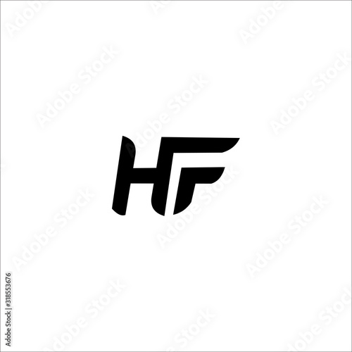 HF Letter Modern Logo Design