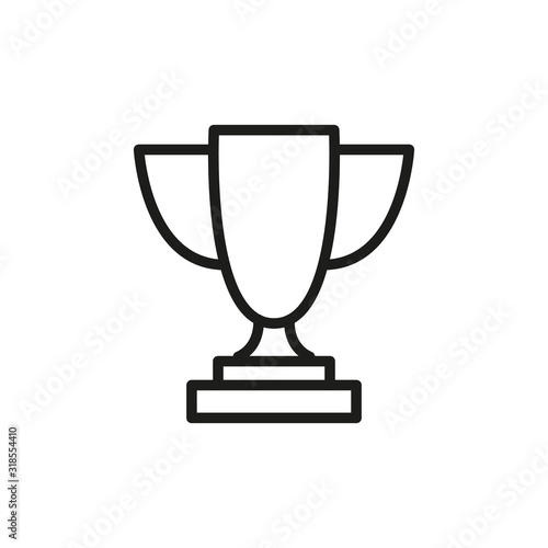 Simple trophy line icon.