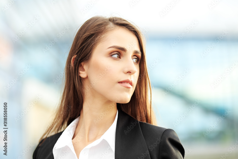 Young beautiful woman dressed in a business style. Concept for lifestyle, business, movement, motivation. Young beautiful woman dressed in a business style. Concept for lifestyle, business, movement, motivation.