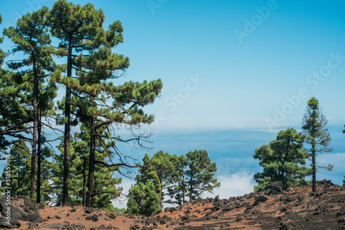 Interesting volcanic landscape of La Palma, Canary Islands