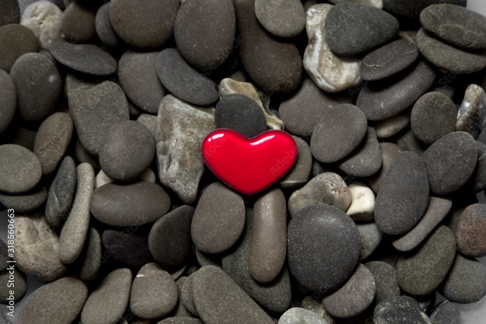 Obraz premium heart on the background of stone