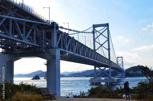 晴天の鳴門海峡（日本：四国/淡路島）