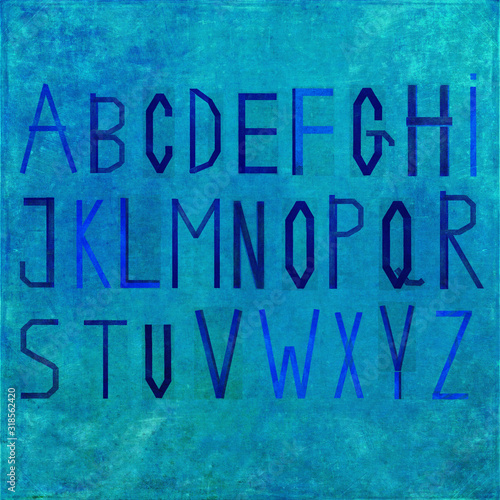 The alphabet on textured background image. Useful design element. 