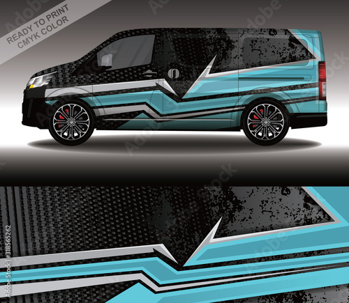 Car wrap decal design vector, custom livery race rally car vehicle sticker and tinting.