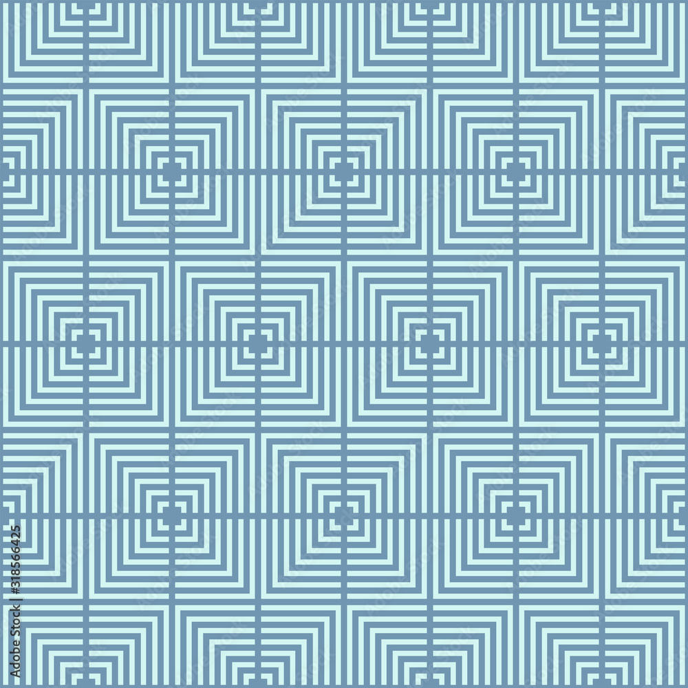 Cover template design with blue geometric pattern