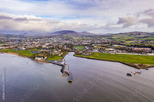 Photography Aerial view of the town Buncrana in County Donegal - Republic of Ireland