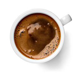 Küchenrückwand glas motiv Kaffee und Kaffeebohnen Kaffeetasse trinken Espresso Café Tasse Cappuccino  © Lumos sp