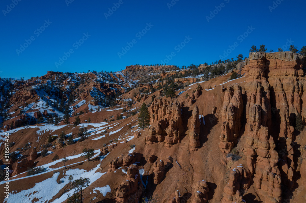 Vue aérienne de Red Canyon, dans l'Utah