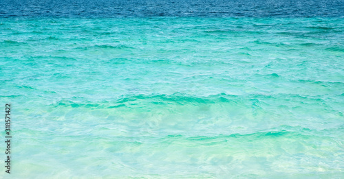 tropical sea waves blue water