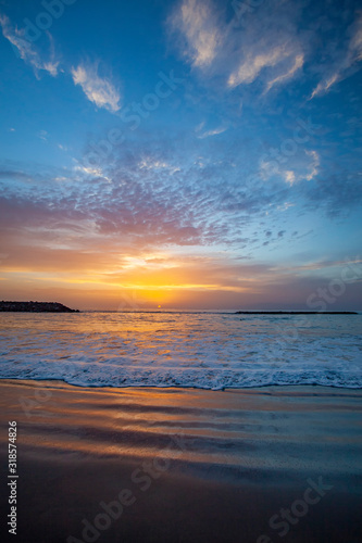 sunset on the sea