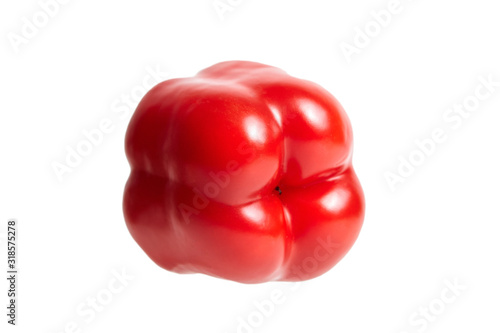 Red bell pepper isolated on white background. Sweet pepper, vegetable ingredient, healthy food © mikeosphoto
