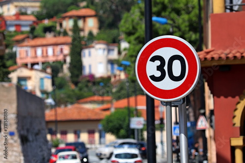 Fototapeta Naklejka Na Ścianę i Meble -  Speed limit traffic sign 