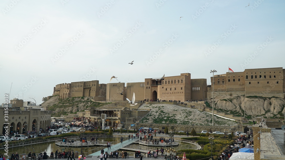 Erbil Citadel the oldest inhabitant city in the world the capital of Kurdistan Region of Iraq its built pre Assyrian period and known by UNISCO as one of the oldest cities in the world
