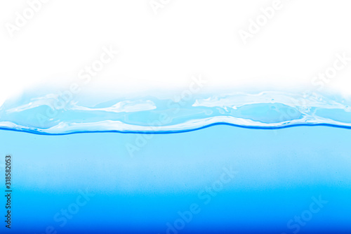 Fototapeta Naklejka Na Ścianę i Meble -  Level water and air bubbles over white background
