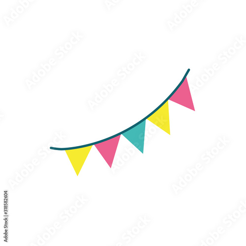 party garlands hanging decoration icon