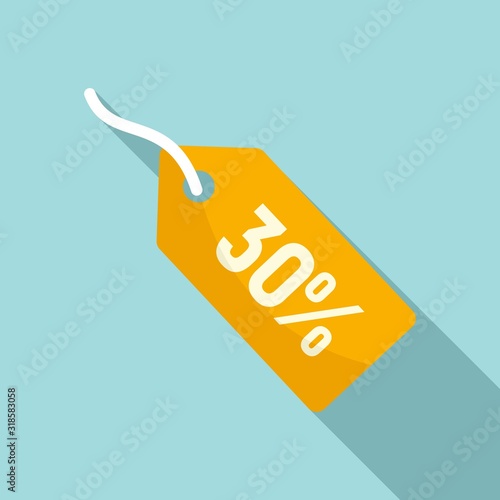Sale tag icon. Flat illustration of sale tag vector icon for web design