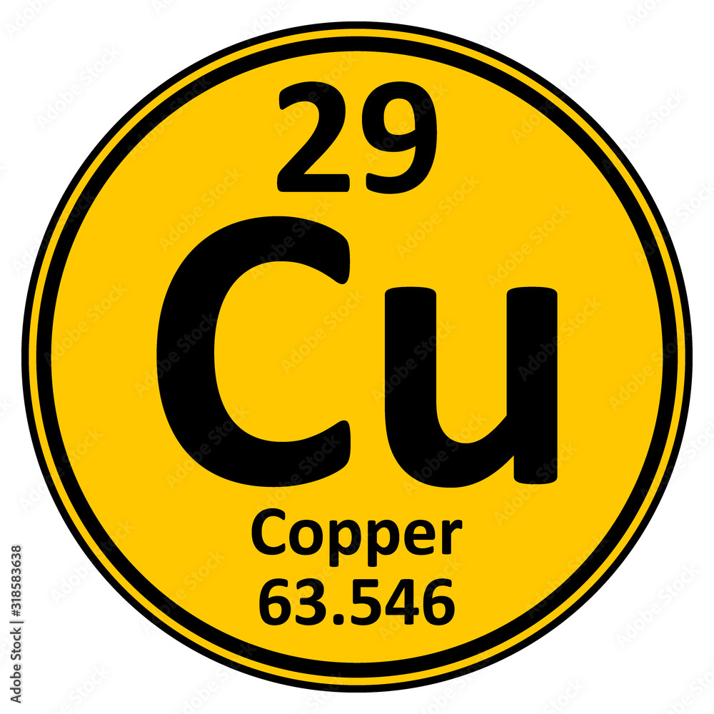 Periodic table element copper icon. Periodic table element copper icon.