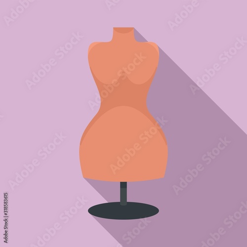 Body mannequin icon. Flat illustration of body mannequin vector icon for web design