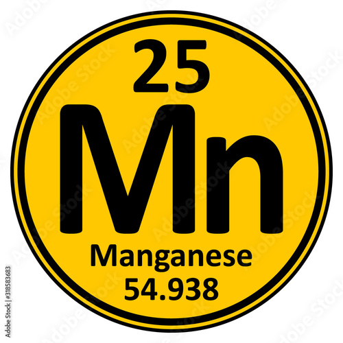 Periodic table element manganese icon.