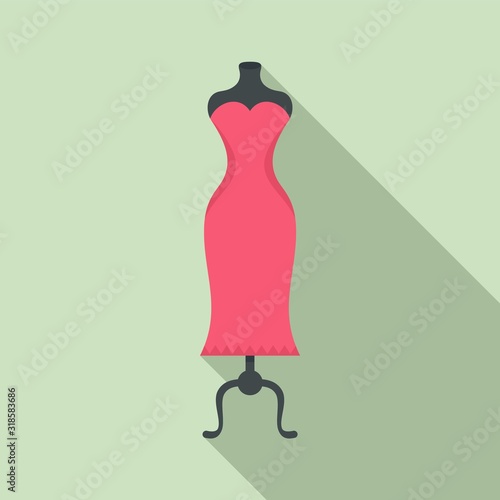 Store dress mannequin icon. Flat illustration of store dress mannequin vector icon for web design