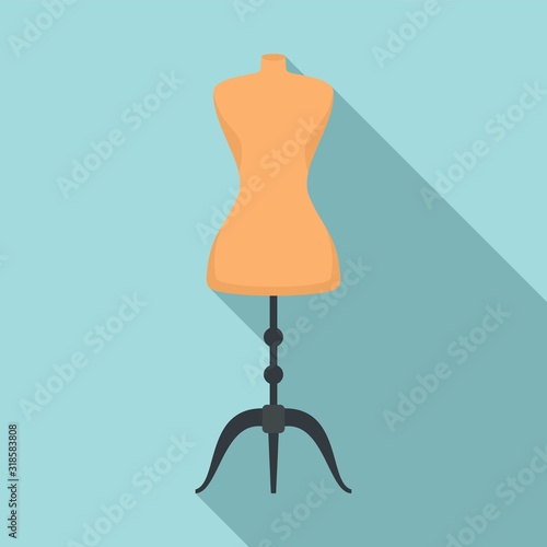 Mannequin dressmaker icon. Flat illustration of mannequin dressmaker vector icon for web design