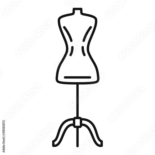 Mannequin icon. Outline mannequin vector icon for web design isolated on white background