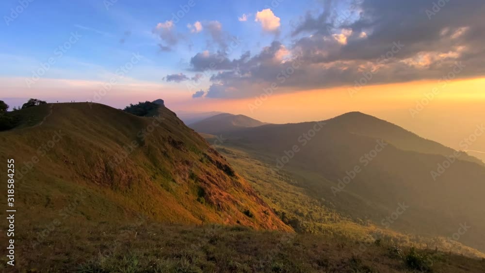 landscape mountains forests sky in the evening landscape mountains forests sky in the evening