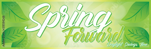 Spring Forward Daylight Savings Time banner