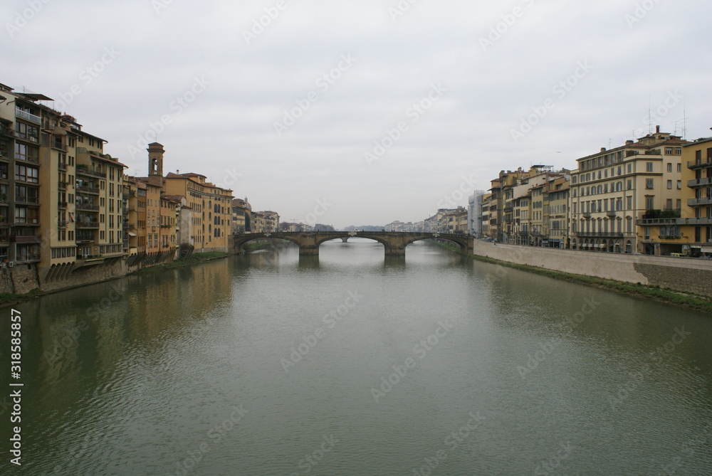 Florence/Italy - 10.0.2012:  view of the Ponte Vecchio
