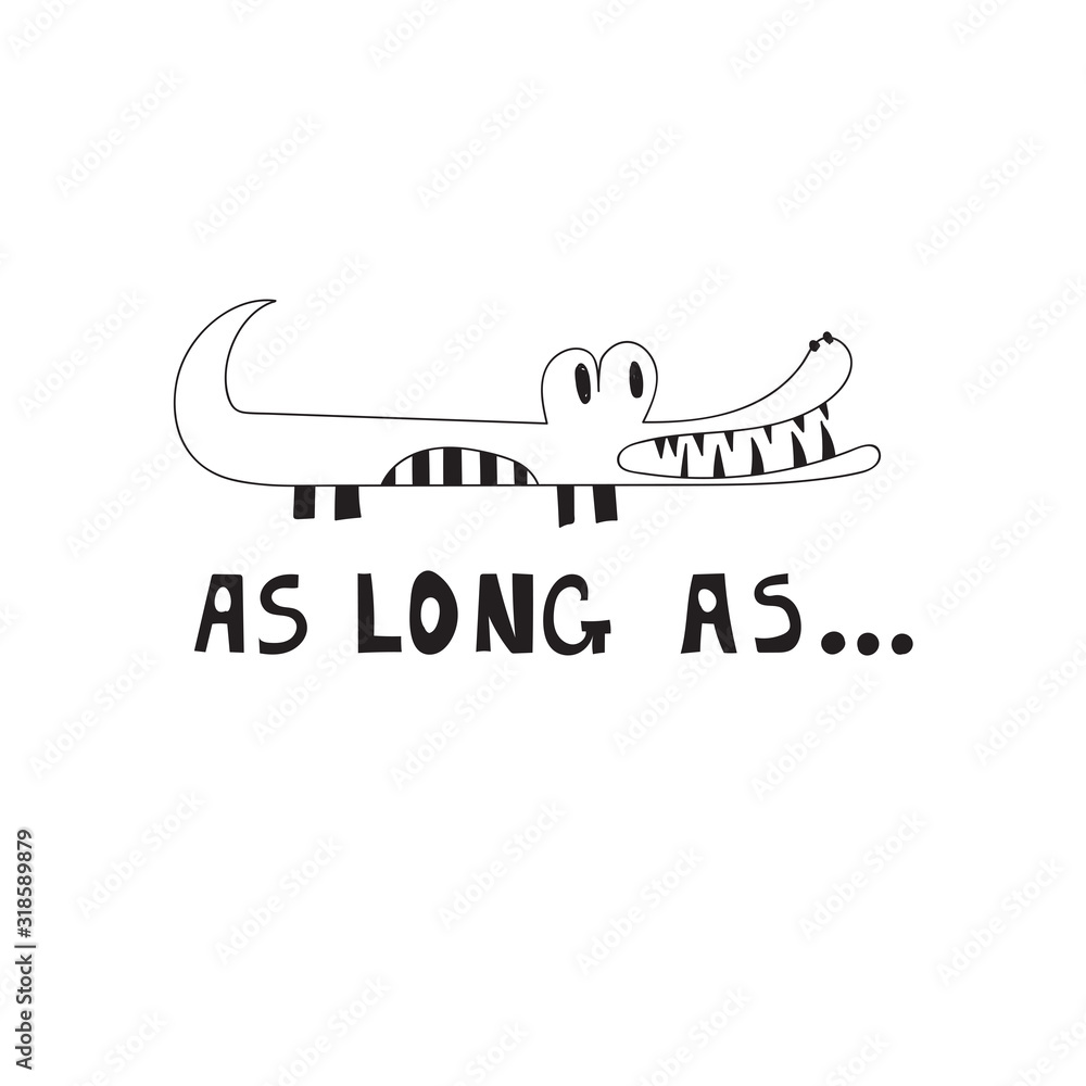 Vector Birthday Greeting Card with Crocodile Vector Birthday Greeting Card with Crocodile
