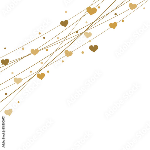 hearts on strings background for valentine's day